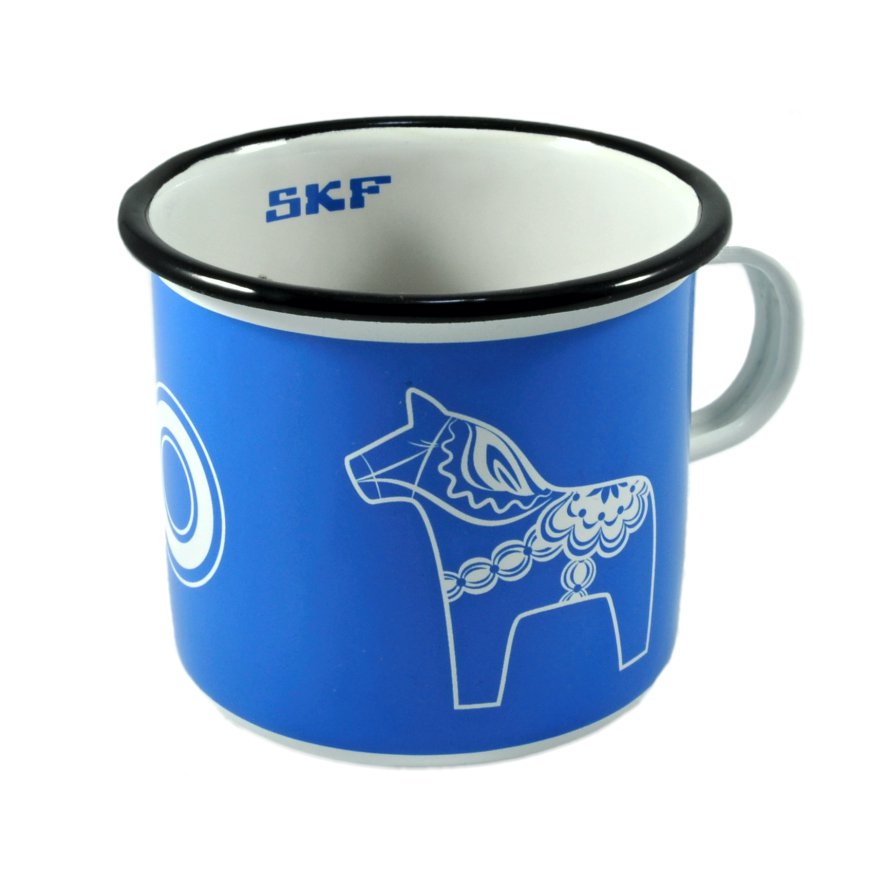 Enamel mug Viola, enamel mug with logo, nice mug, original enamel mug, retro mug, coloring mug, imprint logo, printing logo, own color, own Pantone, advertising mugs,